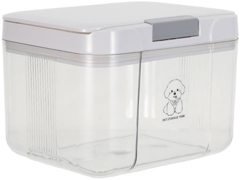 EXCEART Contenedor de Comida para Mascotas, Recipiente para Golosinas para Perros, Tapa Abatible Hermética, Abs Pp Silicona, 2.9 L/6 Lb, Cocina y Hogar, para Comida de Gato y Premios