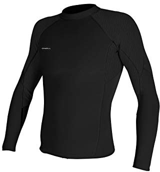 O'Neill Men's Hyperfreak 1.5mm Long Sleeve Top, Black/Black, XL