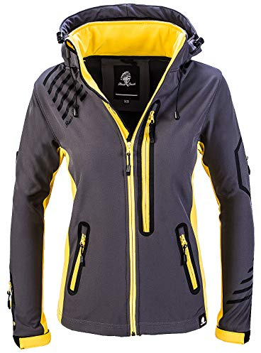 Rock Creek Softshelljacke Damen Outdoor Windbreaker D-402 | Wasserabweisende Übergangsbekleidung, funktionale Wanderjacke für Frauen, Camping, Freizeit und wechselhaftes Wetter
