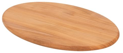 Frühstücksbrettchen aus Holz, oval aus heimischem Kirschbaumholz, Schneidebrett Kirschbaum, 31,5 x 21 x 1,5 cm