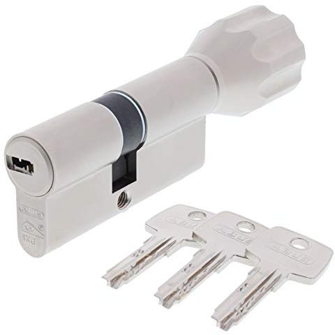 ToniTec Set aus ABUS Profilzylinder als Knaufzylinder EC550 Nachfertigung nach Code inkl. 3 Schlüssel Größe 50 40Kmm