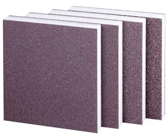 YoiYee 4 Pack Hand Sanding Block, Wet and Dry Sanding Sponges, Flexible Sanding Cube, 4 Assorted Grade Sanding Foam Pads, Coarse, Medium, Fine, Fine (4 Blocks)