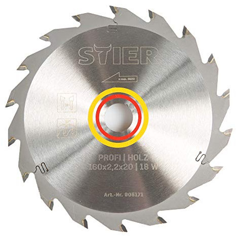 STIER Profi Kreissägeblatt, für Handkreissägen, Holz, 160x2,2x20, 18 Wechselzähne, gehärtet, 25° Spanwinkel