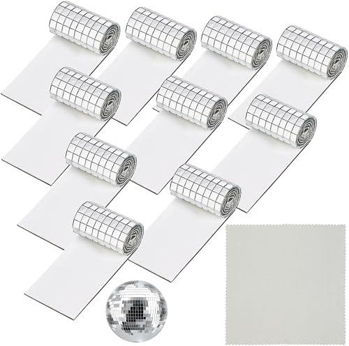 Belle Vous 4800 pz x 5 mm Specchio Quadrato Specchio Mosaico Piccolo Specchio Autoadesivo in Vetro Fai da Te Mini Piastrelle Specchio Confezione da 10 (Argentato)