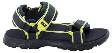 Jack Wolfskin Unisex Seven Seas 3 K Sandale, Blue/Lime, 34 EU