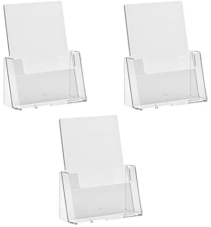 Danieli | Espositore A5 Porta Depliant da Tavolo in Acrilico Trasparente - Espositore Brochure da tavolo - Espositore da banco Porta Volantini, Cartoline e Biglietti (3)