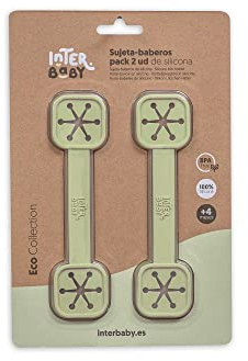 Interbaby Porta-bavaglino in silicone verde per bambini