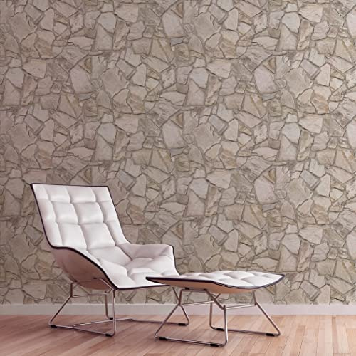 A.S. Création Tapete Steinoptik Beige Braun Terra 389312 - Vliestapete Stein - 10,05 m x 0,53 m - Made in Germany