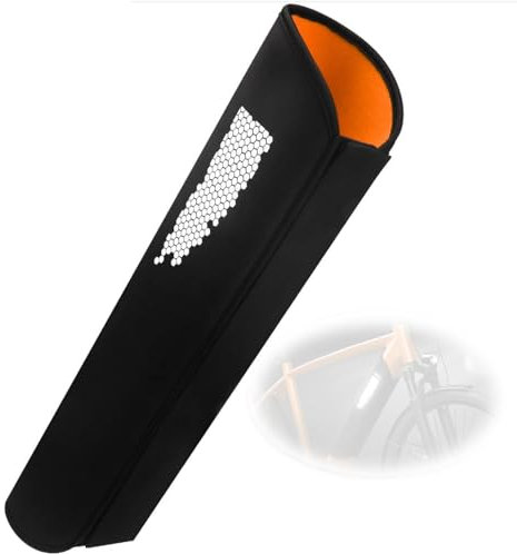 E-Bike Battery Protection, 1 Piece E-Bike Battery Protective Case, Ebike Battery Cover for 30-38 cm Tube Circumference, Battery Protective Cover for E-Bikes Made of Neoprene (54 cm Length)