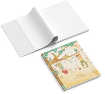 easyprint Poesiealbum personalisiert mit Name | Spielende Kinder | 148 x 210 mm | Hardcover | Papier 100 g/m² | Blanko Innenseiten | Freundebuch | Erinnerungsbuch
