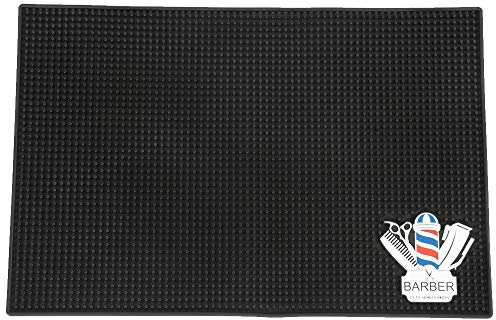 Tapis de service de barbier - Tapis antidérapant en silicone pour tondeuse à cheveux, outils de coiffure, coiffeuse, barbier