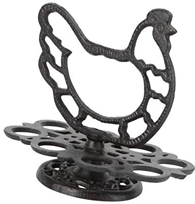 Milisten 1pc Cast Iron Egg Rack Cast Iron Eggs Holder Egg Storage Display Rack Metal Dispenser Snack Basket Organizer Basket Decor Fresh Holder Vintage Storage