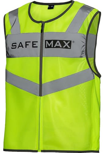 safe-max Pro-Vis Air Weste - Motorradweste - Atmungsaktiv - Reflexmaterial