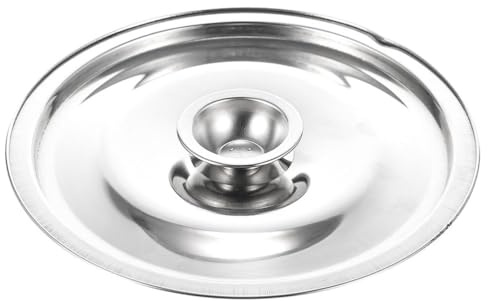 Luxshiny Edelstahl Öltopfdeckel 16.00 Cm Universal Topfdeckel Für Gewürztöpfe Und Pfannen Mit Dampfgarfunktion Verbrühschutz Wiederverwendbarer Metall Deckel Für Küche