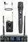 SGPRO Microfoni wireless con bodypack, testa indossata, bavero e microfoni portatili per prestazioni, DJ hosting, insegnamento, set di microfoni affidabili e di grande valore con distanza di lavoro