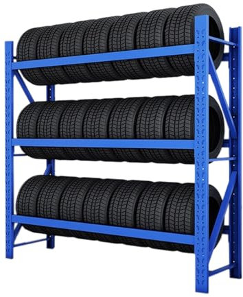 Reifenständer reifenregal Reifengestell Schwerer Autoreifenständer, Höhenverstellbarer Reifenradständer Für Garage, Atelier, Lager Und Werkstatt, Heim Garage Ersatzreifen-Halter 280kg/ 380kg/ 500kg(Lo