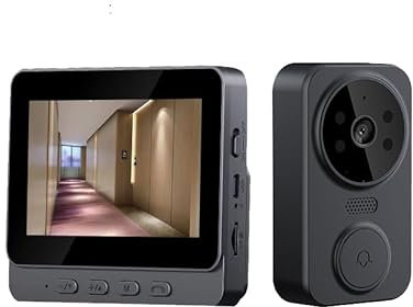 Videocitofono Senza Fili con Schermo Da 4,3', Campanello Senza Fili con Telecamera, Videocitofono Senza Fili Citofono Domestico Intelligente A Due Vie