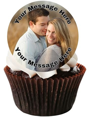 Vorgeschnittene personalisierte Kuchenaufsätze: 38,1 x 5,1 cm Foto/Logo/Nachricht, essbares Premium-Oblatenpapier, individuelle Cupcake-Topper für Geburtstage, essbare Kuchendekorationen,