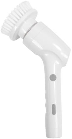 Power Scrubber Cordless 8 in 1 Electric Cleansing Brush Handheld Long Handle 25W Charging Cordless Shower Scrubber for Tub Tile Floor Car (White)