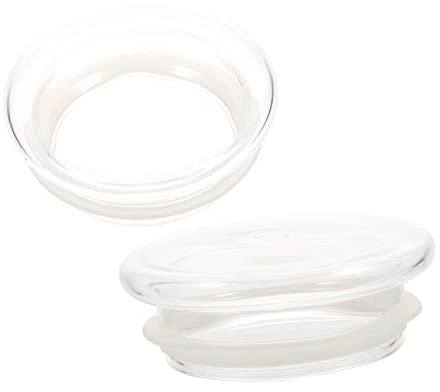 COLLBATH Glasteekannendeckel Auslaufsicher Glasverschlussdeckel Paar Glasteekannenkappen Ersatzdeckel Für Teekessel