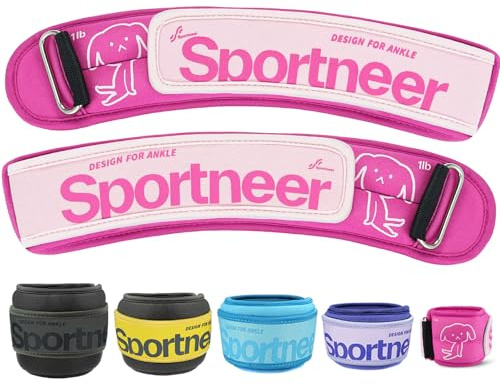 Sportneer Viktmanschetter, fot viktmanschetter, 2 x 0,23 kg/2 x 0,45 kg/2 x 0,9 kg/2 x 1,36 kg/2 x 2,27 kg armvikter handledsvikter set, gångvikter för hand- och fotleder