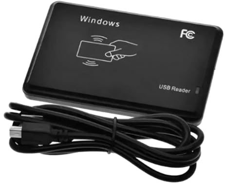 Kznifmk Lector RFID USB 125khz EM4100 Lector de Tarjetas Inteligentes con Sensibilidad Sin Contacto ID TK4100 Lector RFID con de Ventana Compatible