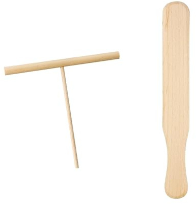 1 set di spandiconcime per crepe, 1 set di bastoncini per crepe per torte, dessert, formaggio, spalmatore e spatola, spalmatore per crêpe e kit spatola, strumento per cucina domestica, utensili da