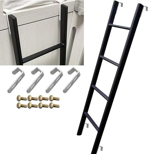 Hochbett Leiter Boden Wohnmobil für den Heimdachboden, Metall, 4/5-stufige Etagenbettleiter, Einhängebettleiter, Universal-Hochbett-Ersatzleiter, Multifunktions-Aufstiegsleiter für Schlafsaa