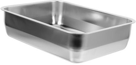 Alipis Utensilios Para Hornear De Acero Inoxidable Bandeja Rectangular Para Hornear Bandeja De Inducción Bandeja Para Asar Sartenes Parrilla Grasa Para Servir Bandeja Para Asar