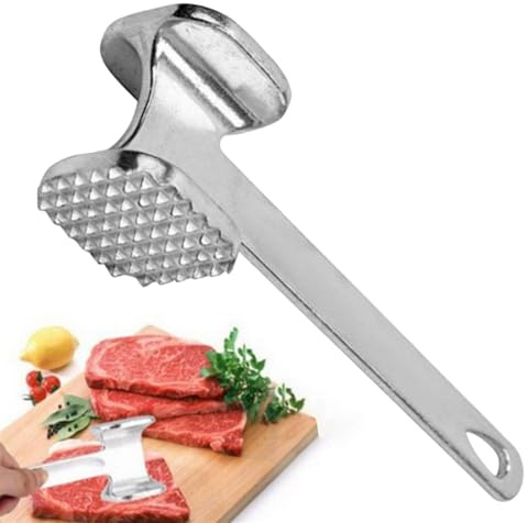 Generico di Carne - Marteau en acier à double côté, poignée texturée | steak, appareils de cuisine robustes, Tapper à viande, outil de cuisson, destructeur