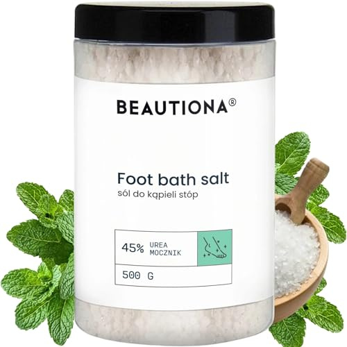 Epsom Fußbad-Salz 500g - Macht Hornhaut weich, beruhigt müde Füße, bereitet auf Pediküre vor. (500 g, Minze)