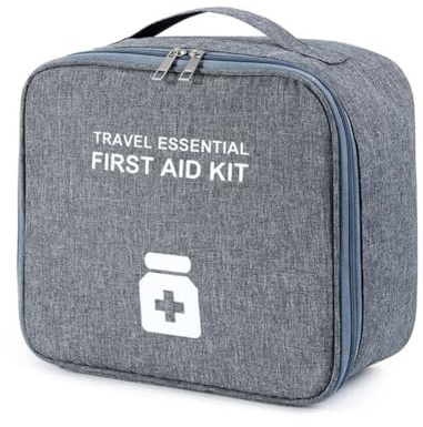 Set di pronto soccorso, 14 x 11 x 3 cm, borsa medica, borsa medica, borsa medica, borsa medica, borsa di emergenza, kit di emergenza, grigio, 25*22*12cm