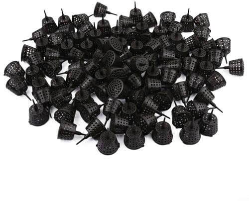 EffiFish Lot de 100 boîtes d'engrais pour bonsaï, pour plantes grasses - Panier avec couvercle - Fertilisation contrôlée - Fournitures de jardinage (grand café + couvercle)
