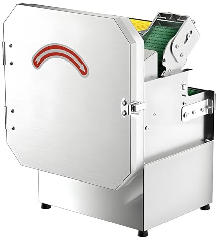 Hachoir à Légumes Professionnel 200 W, Trancheuse à Oignons Verts, Machine électrique De Découpe De Poireaux 700 TR/Min pour Ail, Gingembre, Piment, Pommes De Terre, Concombre