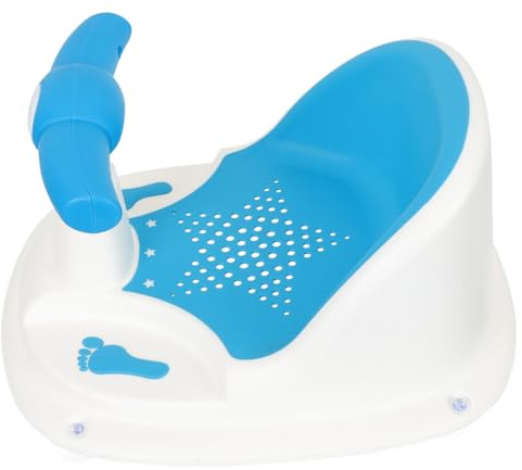 HONITANO Seggiolino da Bagno per Schienale e Ventose Antiscivolo Supporto Confortevole e Robusta Sedile Vasca per Ragazzo e Colore Blu