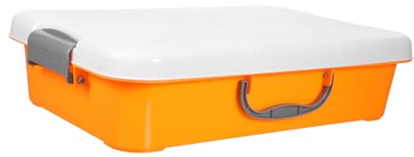 POPETPOP Sabbiera Portatile per Ragazzo Ragazza con Coperchio Contenitore per Giocattoli in Plastica per Conservazione dei Lavoretti Sabbiera Montessori per Uso Interno ed Esterno