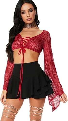 Crazy Girls Women's High Waisted Layered Ruffle Mini Skort Pull-On Style for Party Wear Shorts Size 6-14 (UK, Numeric, 6, Regular, Regular, Black)