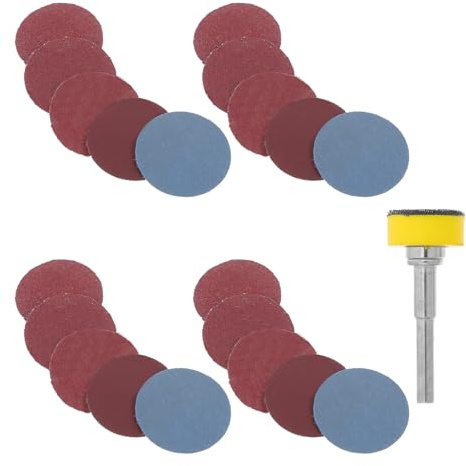 NIYANGLE Set 100 Dischi Abrasivi Floccati Multigrana 100-1500 per Levigatrice e Trapano Mini Dischi Carta Vetrata per Legno Metallo Mobili Accessori Professionali per Levigatura e