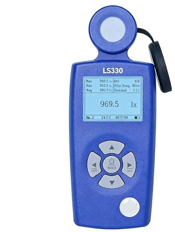 Esposimetro, Misuratore di illuminamento spettrale LS330 Luxmetro digitale con misurazione dello sfarfallio CCT UVI CRI