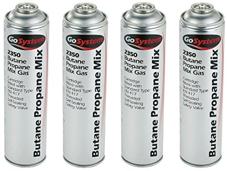 Scotvision® 4 Pack GoSystem 2350 70:30 Butane Propane Mix Blowtorch, 350g, Silver