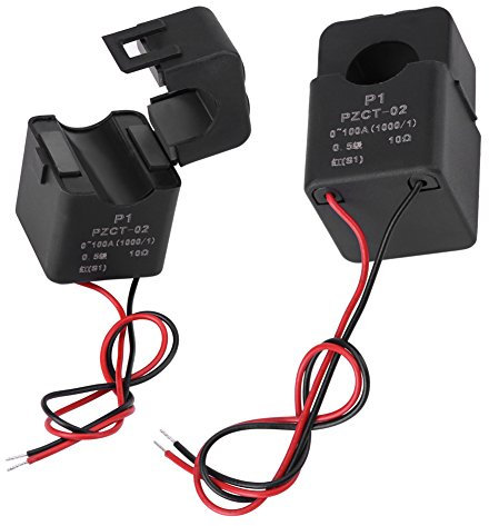 Ct Clamp Energy Monitor, Clamp Home Energy Monitor Current Sensors Current Transformer Current Clamp Meter PZCT-02 Split Current Transformer Coil Sensor for 100A Amp Energy Meter