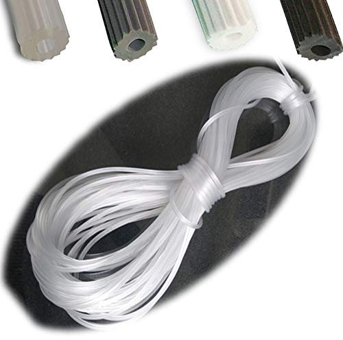 Keder Gummischnur 6.2mm für Fliegengitter aus PVC Farblos rund für Spannrahmen als Kederband Kedergummi Schnur Ersatzteil Zubehör (50m, Transparent 6,2mm)