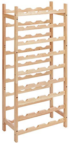 Amazon Basics Weinregal aus Massivholz mit 9 Ebenen, 36 Flaschen