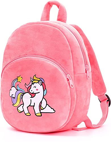 Frantic Weiche Cartoon-Tier-Reise, Schultasche, weicher Plüsch-Rucksack, für Jungen und Mädchen von 2 bis 5 Jahren, Baby/Jungen/Mädchen, Kindergarten, Vorschule, Picknick, FullBodyHotPinkMickey, M