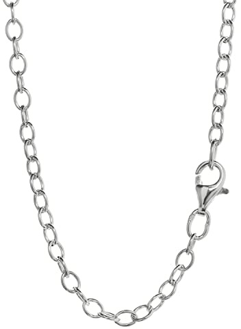 NKlaus Halskette 3,0mm breite Ankerkette rund 925 Silber Collier Damen Silberkette