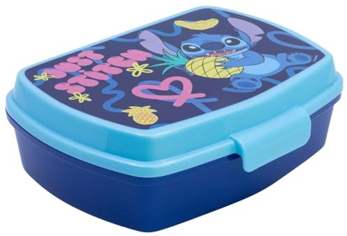 ALMACENESADAN 4565 Contenitore per il pranzo rettangolare multicolore Stitch Palms, riutilizzabile, senza BPA,