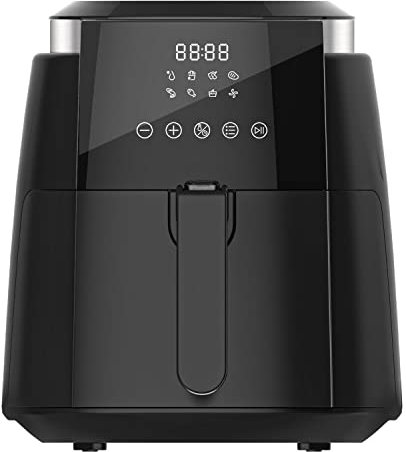 EVVO Friggitrice senza olio Tasty Fryer - 1500 W, tecnologia Dual Cyclone, multifunzione, fino a 200 gradi, 5 litri, V0103