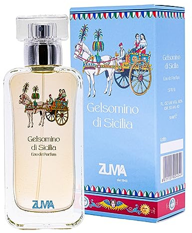 Profumi Zuma - Profumo Donna al Gelsomino di Sicilia - Eau de Parfum Donna Fragranza Floreale Spray - Made in Italy (Gelsomino di Sicilia 50 ml)