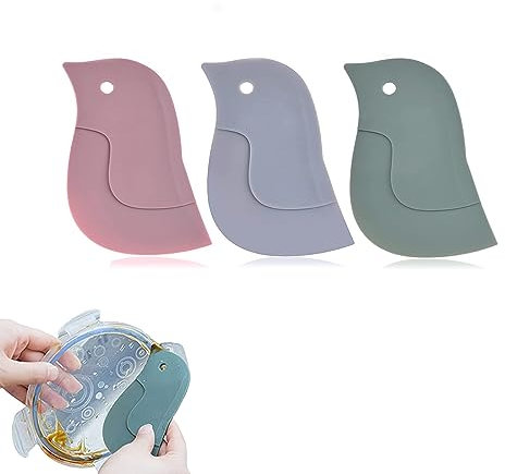 3 Pezzi Spatole per Pinguino, Raschietto in Silicone Multifunzione per Pentole da Cucina, Olio e Strumento da Cucina