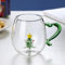 Verres d'arbre Noël, Tasse en Verre Figurine Faite À La Main Dessin Animé Drôle 400 ML, Noël Tasses d'arbre Noël Tasse Lait, Tasses À Thè e Noël